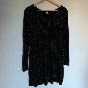 Old Navy women's polka dot swing/flare midi dress, size small, like new